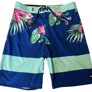 Vans Men's Blue Floral Swim Shorts